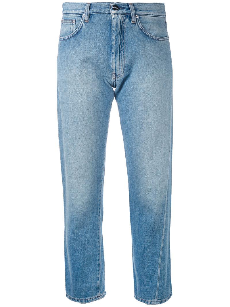 Lyst - Totême Original Cropped Jeans in Blue