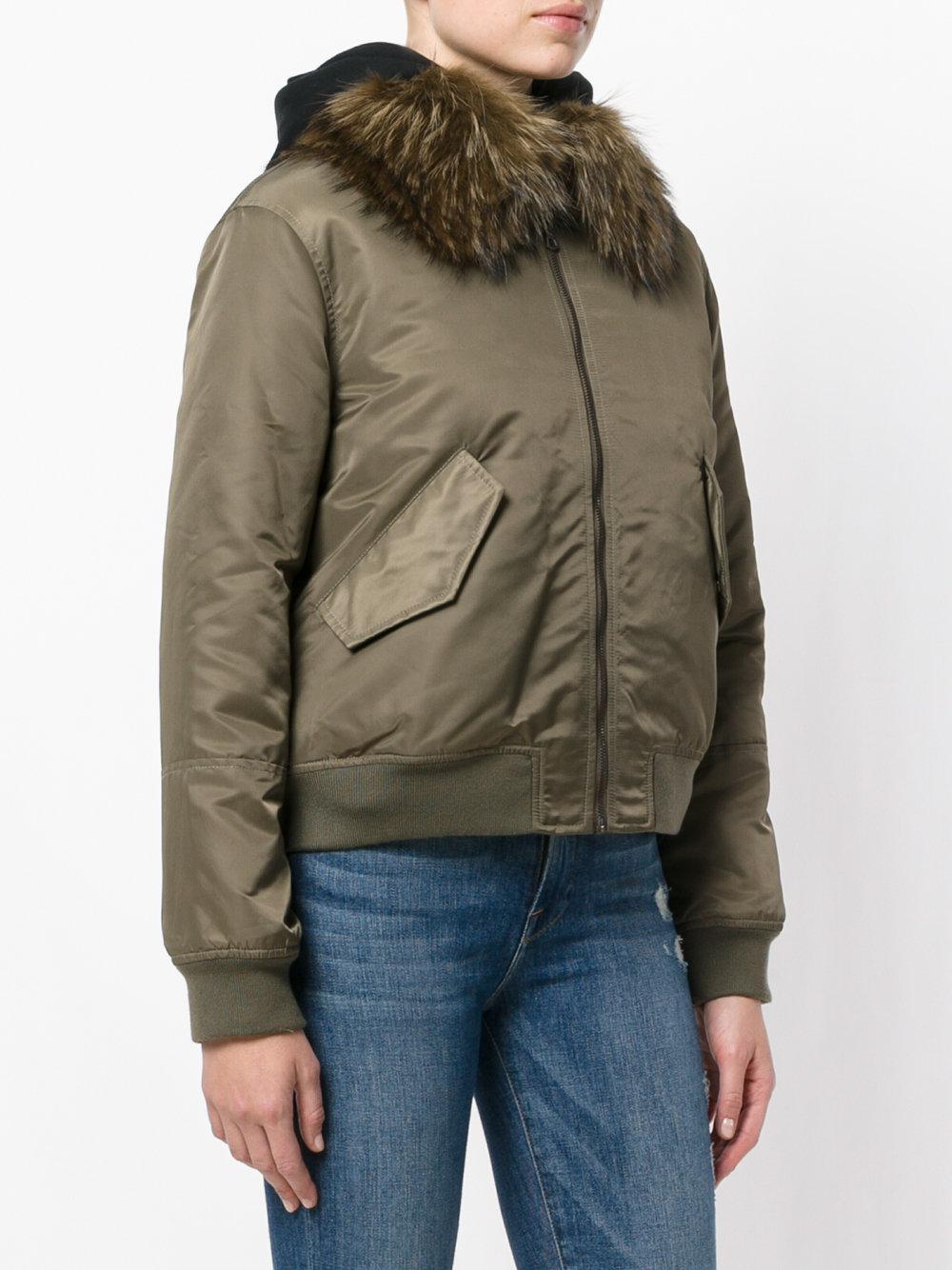Lyst - Army By Yves Salomon Four Lapin Jacket in Green