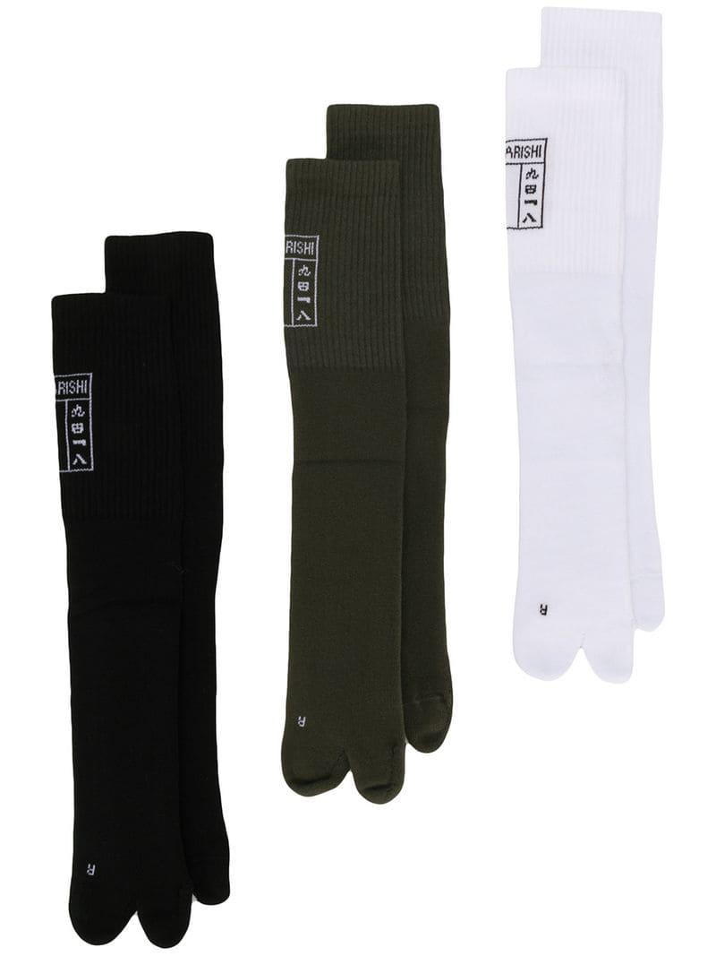 Lyst - Maharishi Tabi Socks Three Pack in Black for Men - Save 23. ...