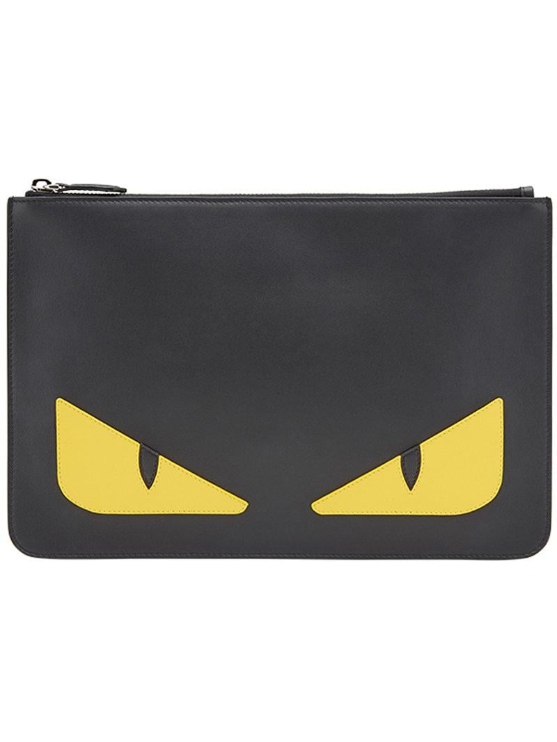 Fendi Bag Bugs-appliqué Pouch in Black for Men - Save 36% - Lyst