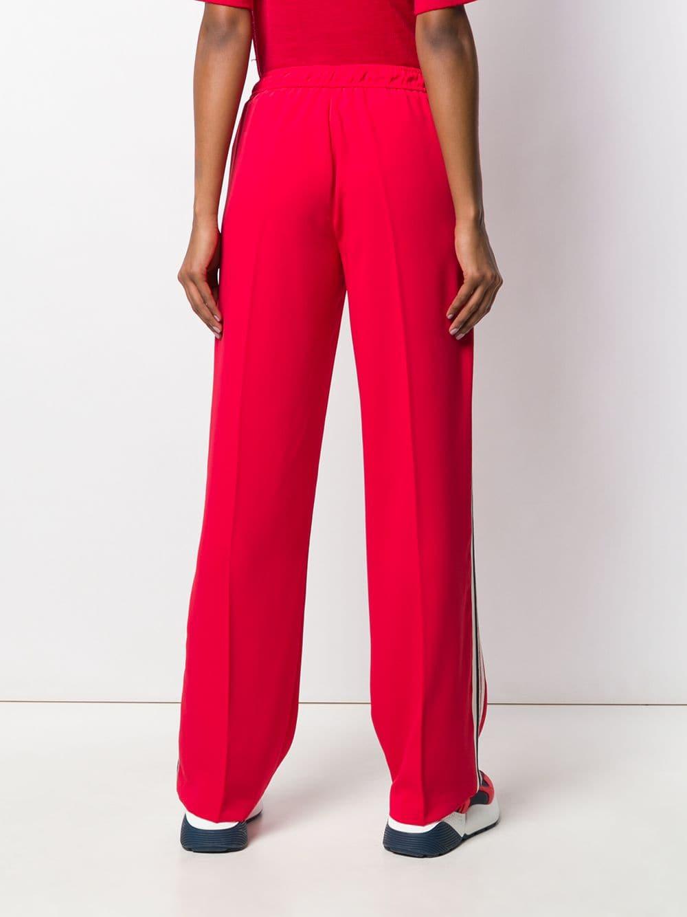 trousers with red side stripe