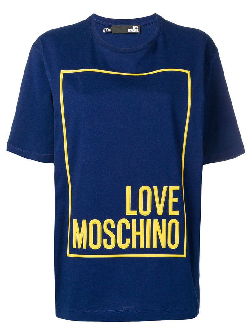 Lyst - Love Moschino Printed T-shirt in Blue