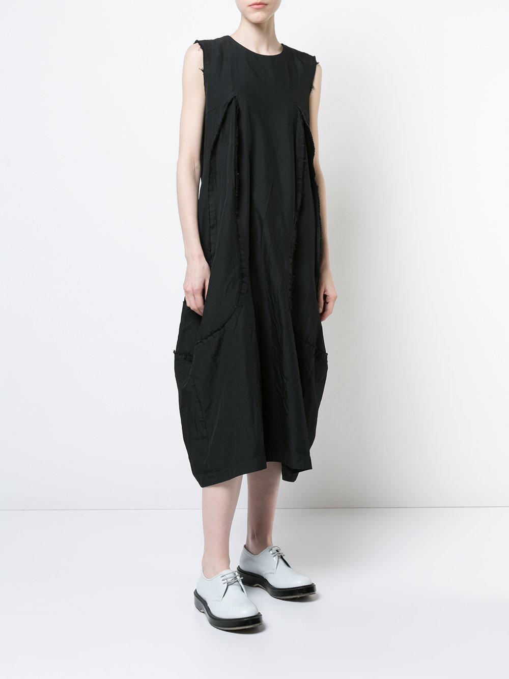 Lyst - Comme Des Garçons Sleeveless Midi Sack Dress in Black