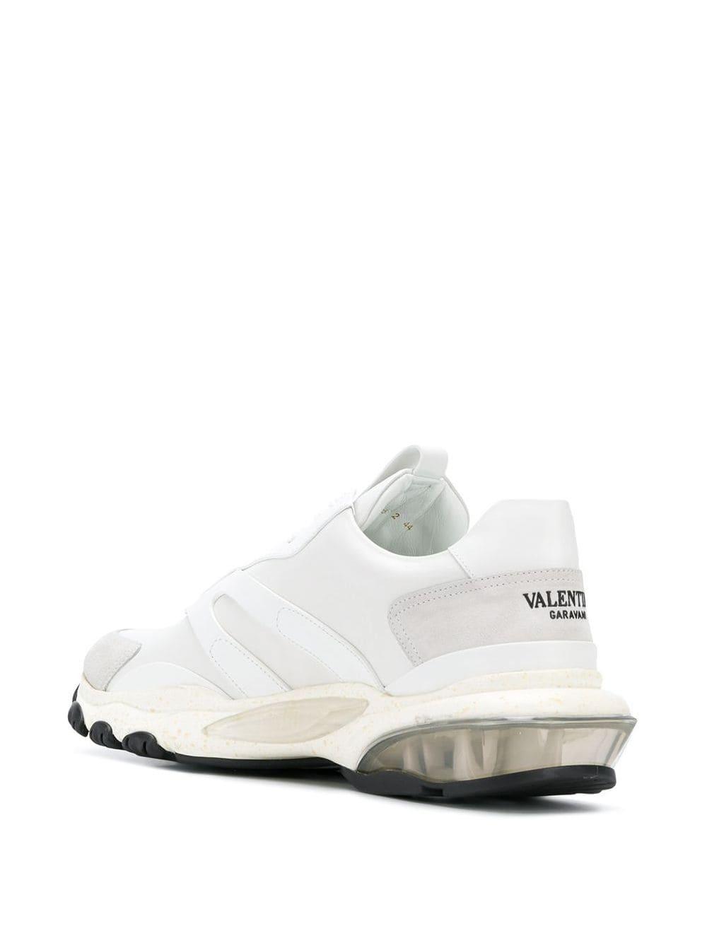 valentino garavani bounce leather sneakers