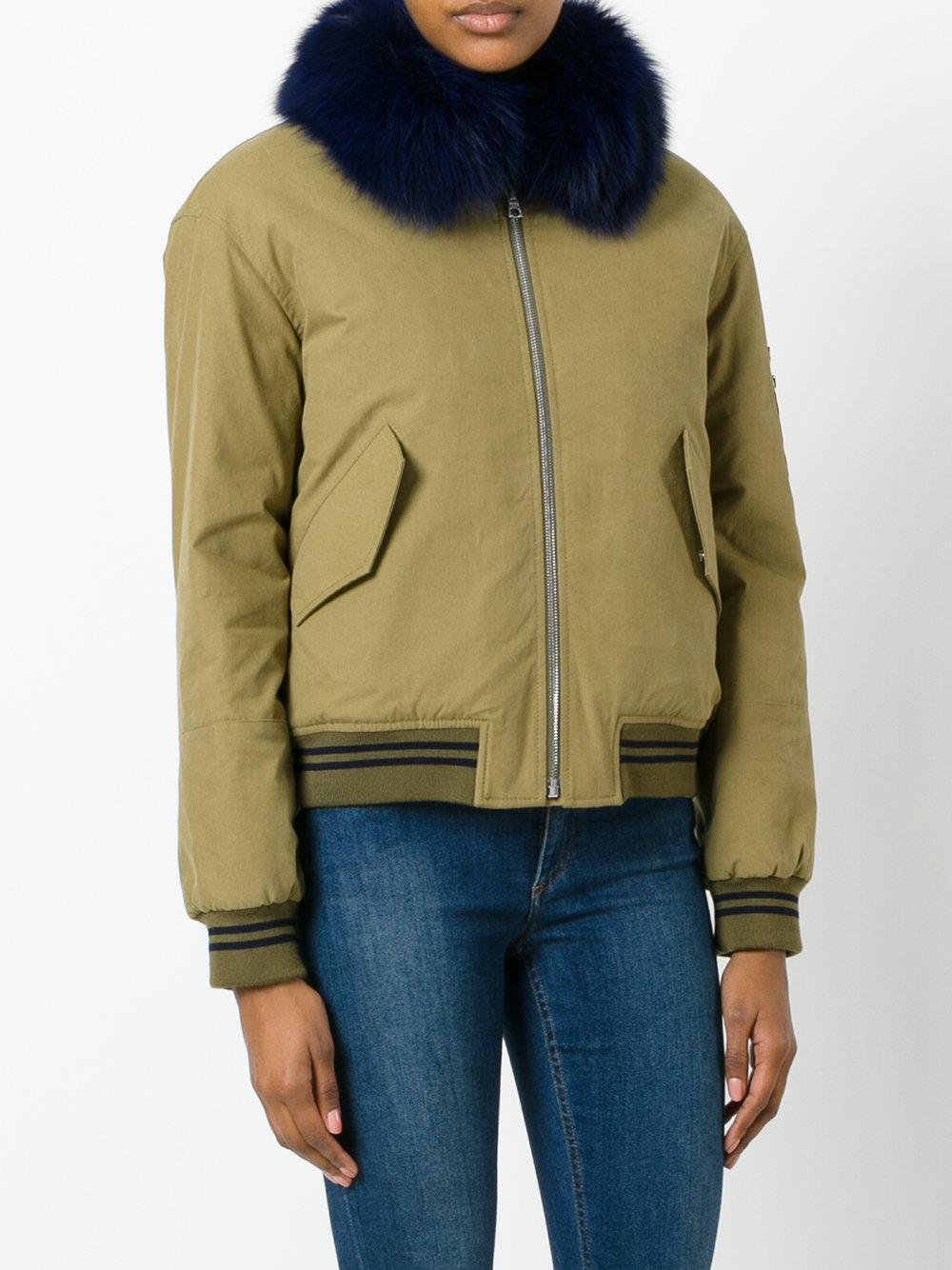 Army by Yves Salomon Bomber Jacket in Green - Lyst