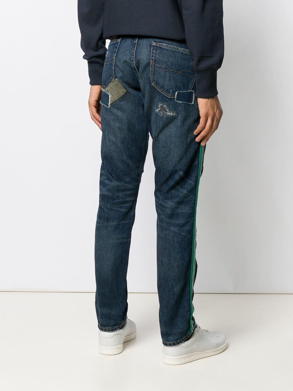 Polo Ralph Lauren Contrast Patch Jeans in Blue for Men - Lyst