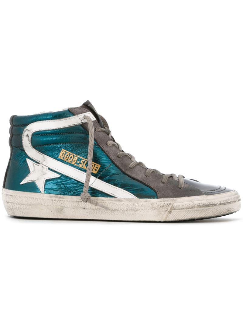 Lyst - Golden Goose Deluxe Brand 'Slide' Hi-top Sneakers in Green