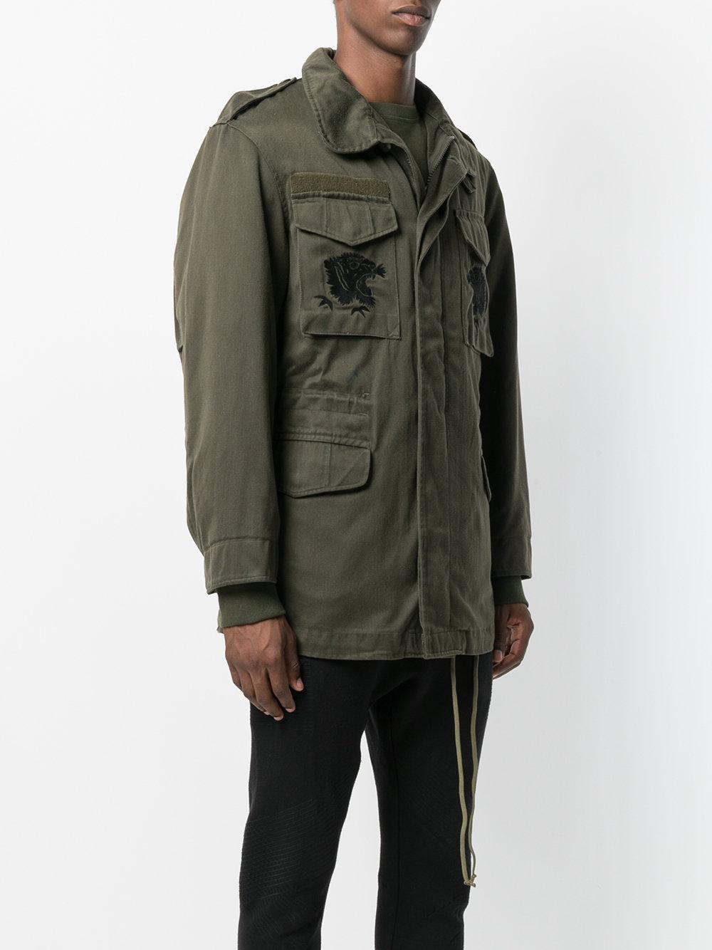 Maharishi Embroidered Military Jacket in Green for Men - Lyst
