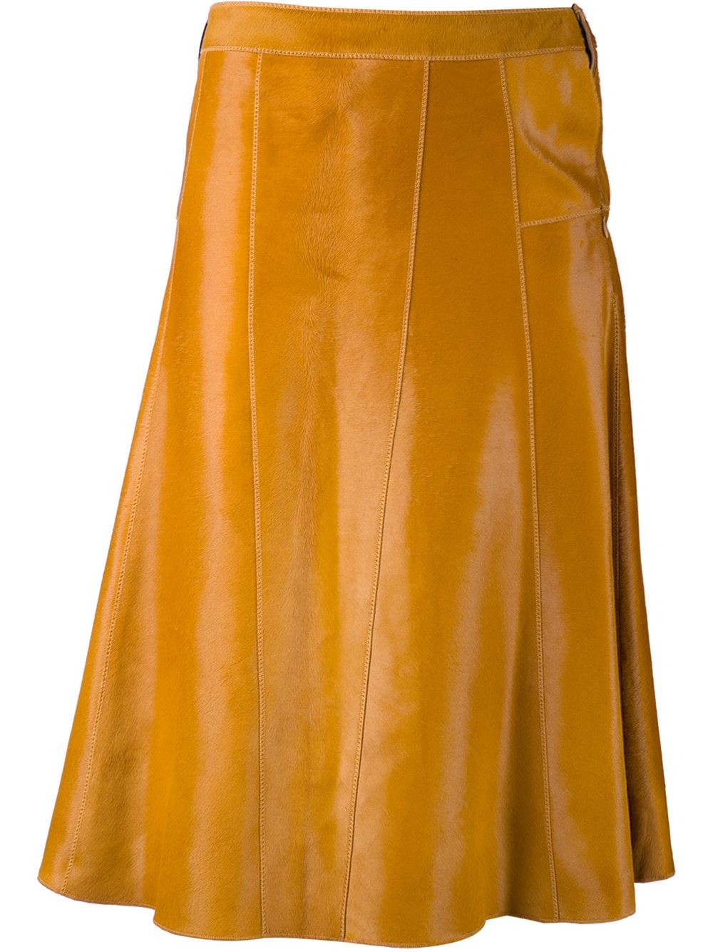 Lyst - Derek lam A-line Seamed Skirt in Brown