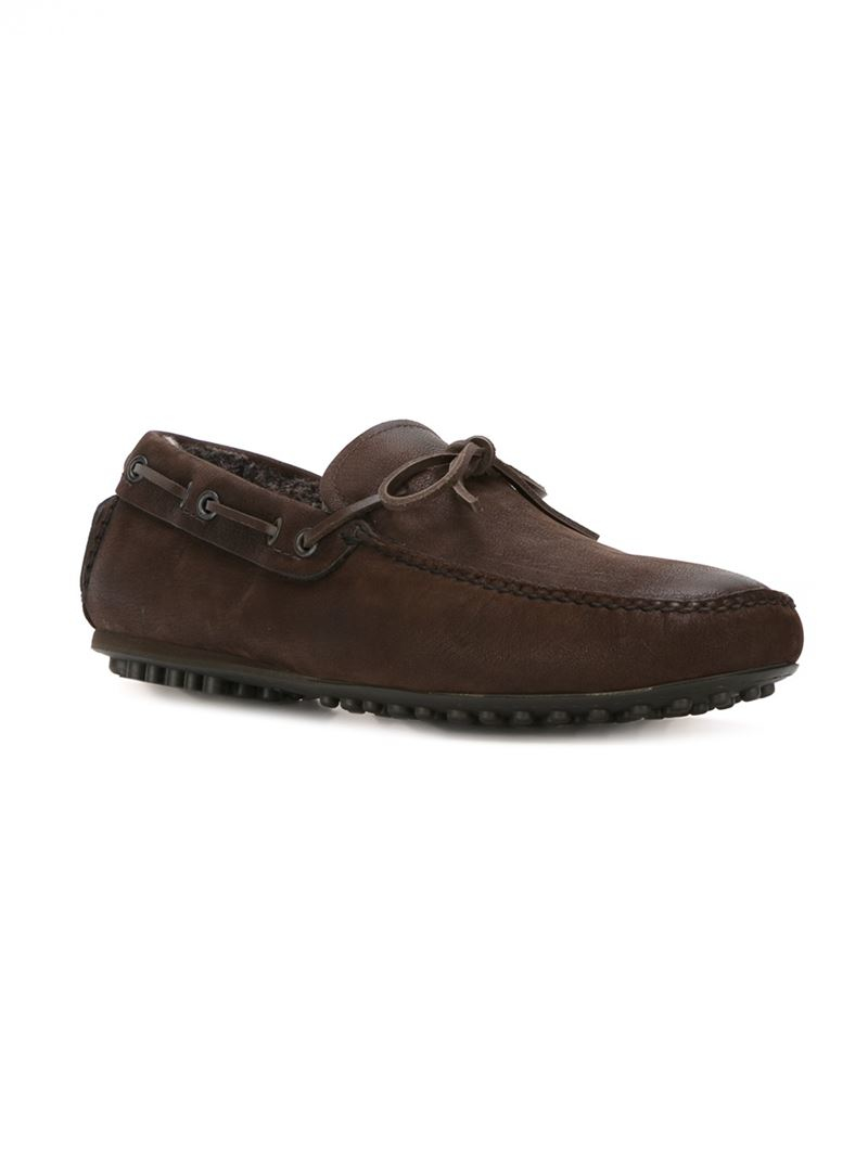 Lyst - Car Shoe Fur Lined Driving Shoes in Brown for Men