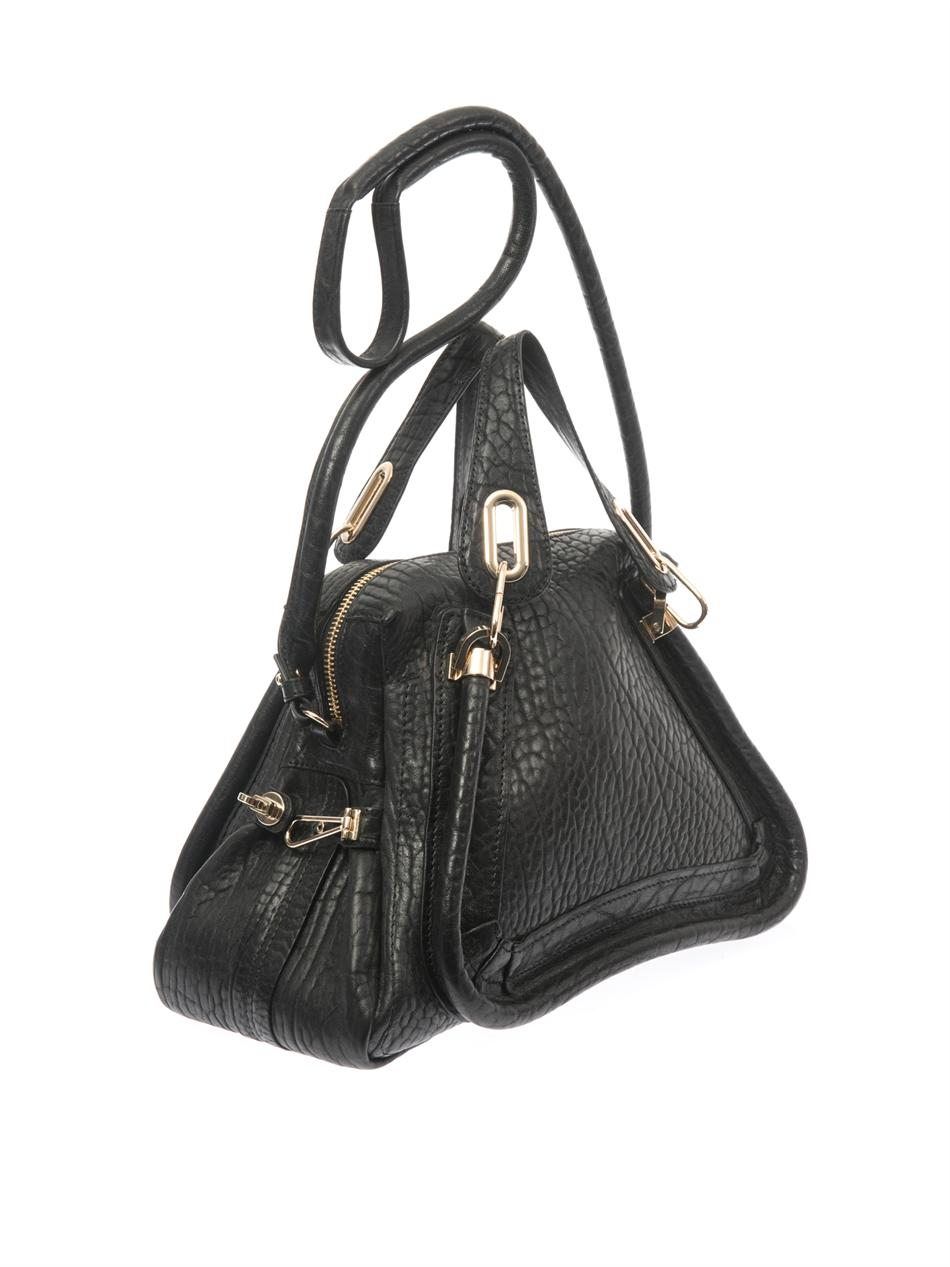 Chlo Paraty Leather Tote in Black | Lyst  