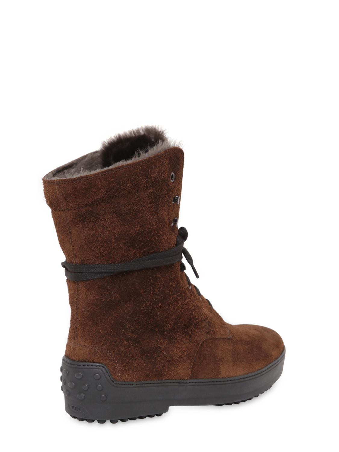 tod's shearling lined boots