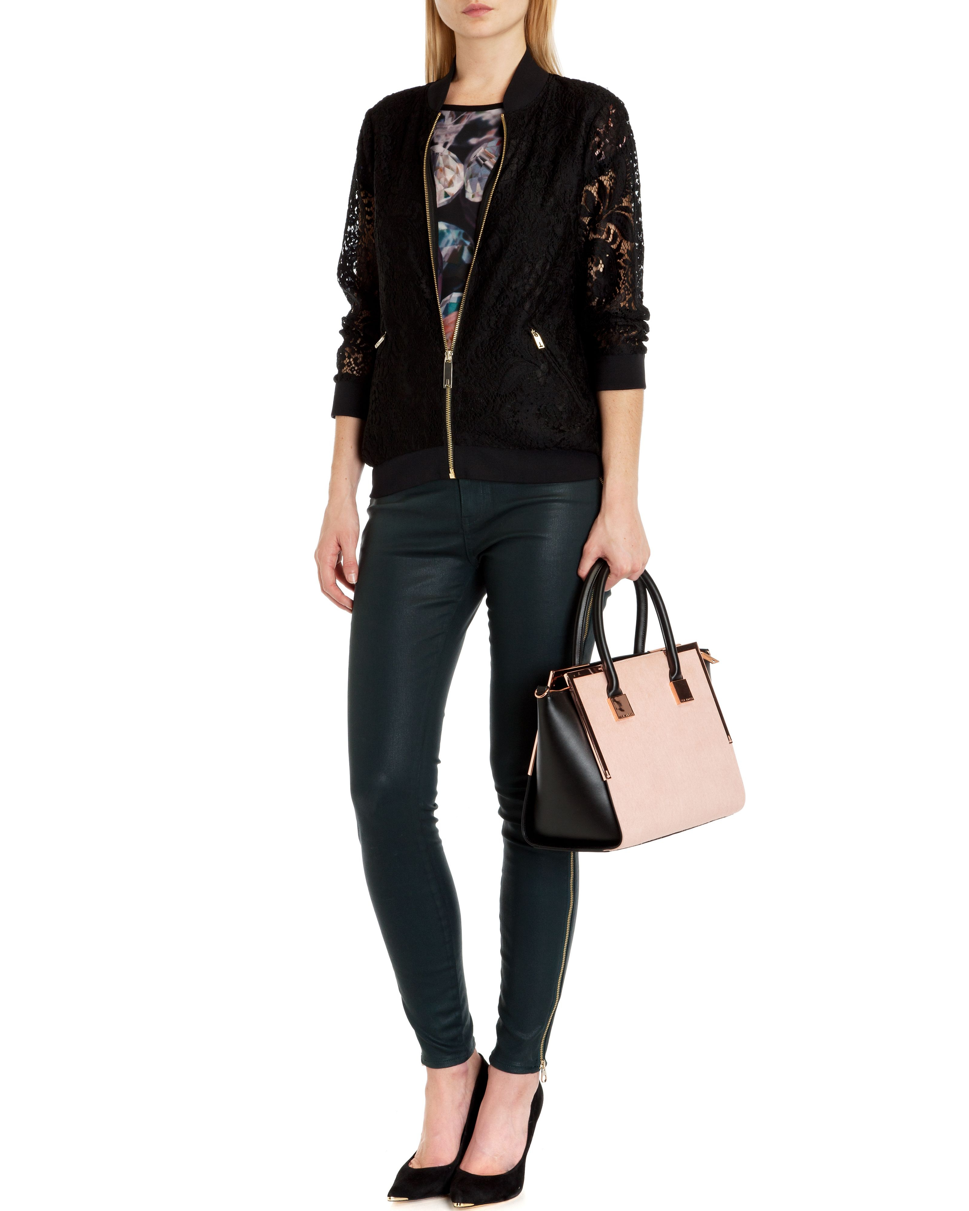 Ted Baker Mens Leather Bomber Jacket Pictures