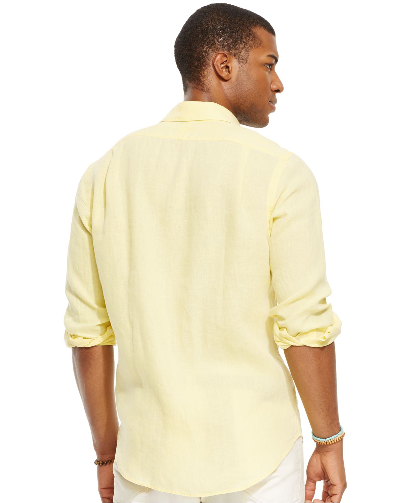 Lyst Polo Ralph Lauren Linen Sport Shirt in Yellow for Men