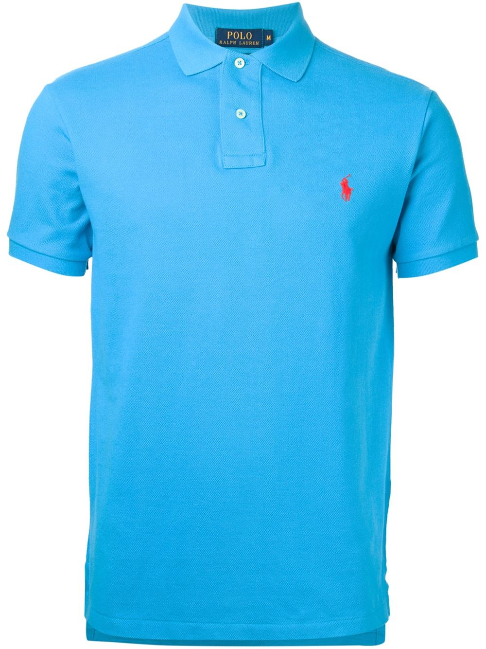 Polo ralph lauren Slim-fit Cotton Polo Shirt in Blue for Men | Lyst