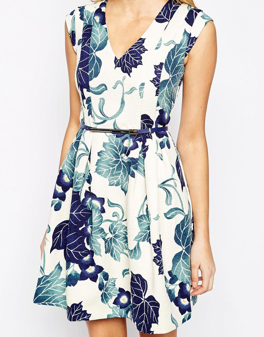 oasis boat print skater dress