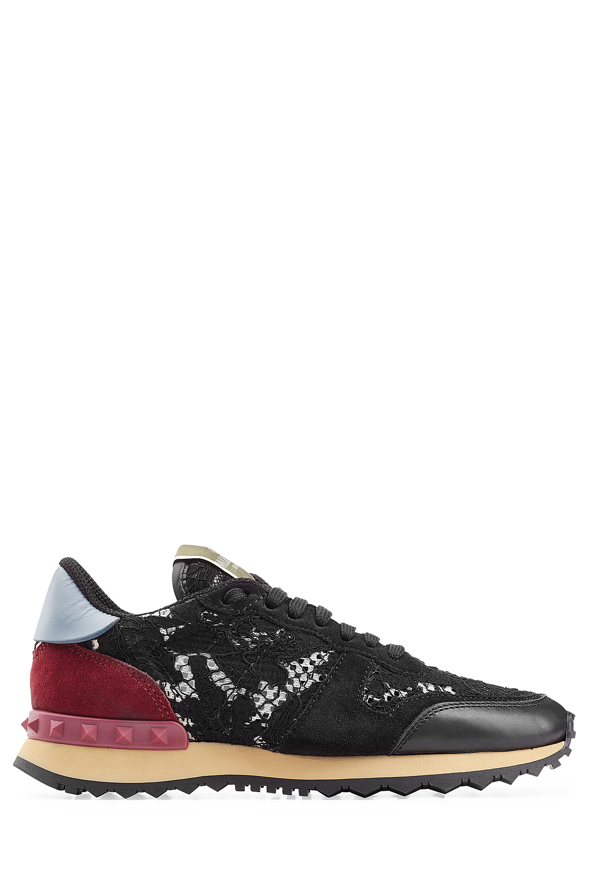 pink and black valentino trainers