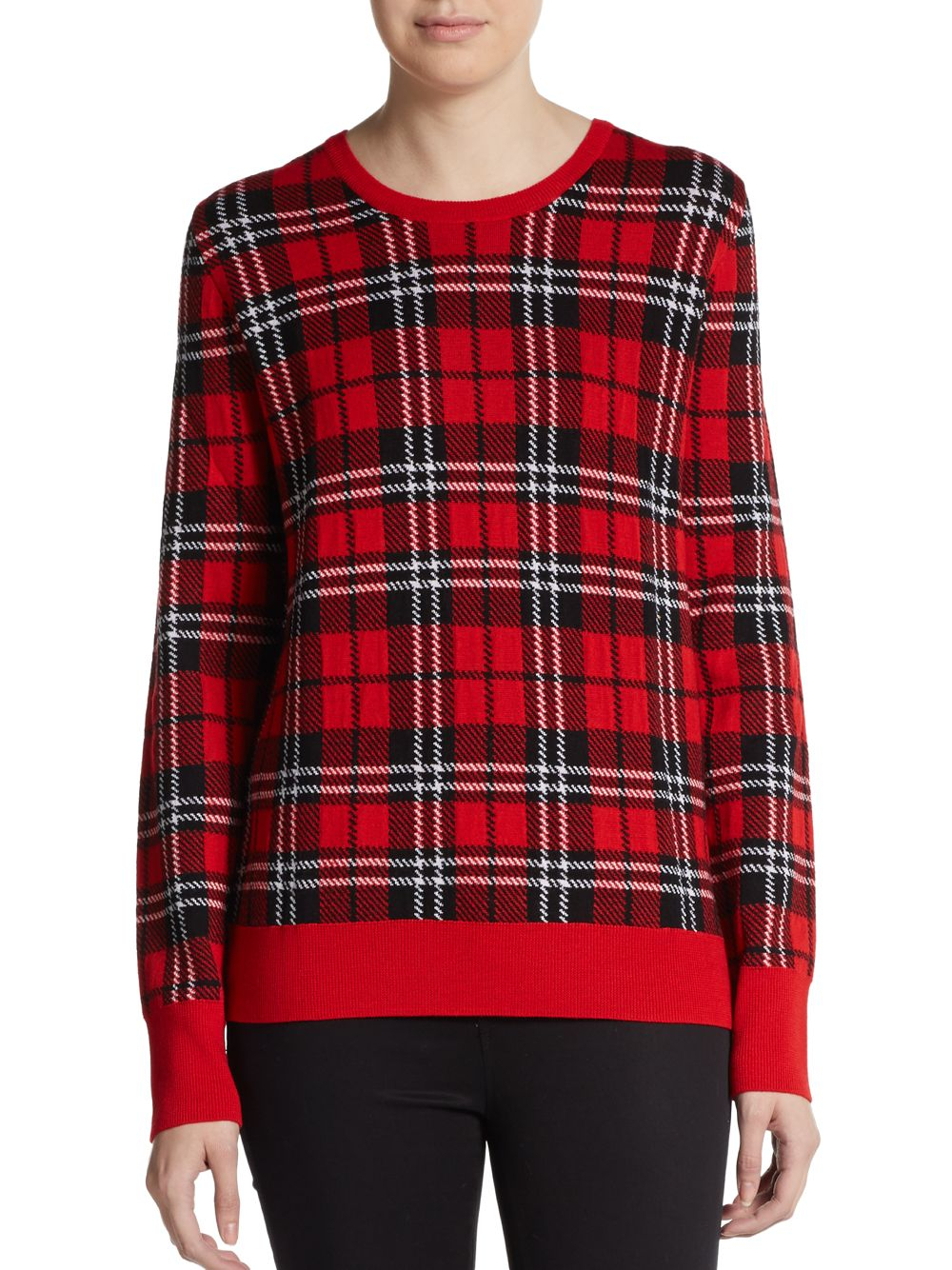 Lyst Equipment Shane Plaid Wool Sweater in Red