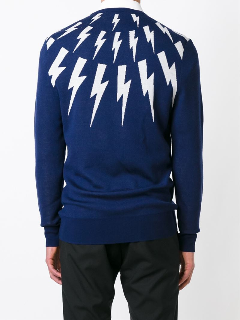 neil barrett lightning bolt sweater