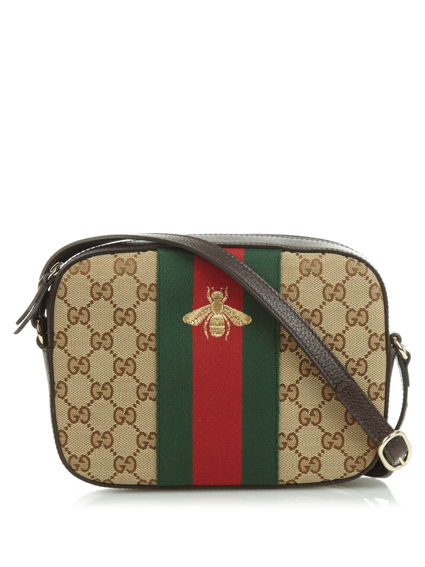 tas sling-bag Gucci Bee Brown PHW Sling Bag