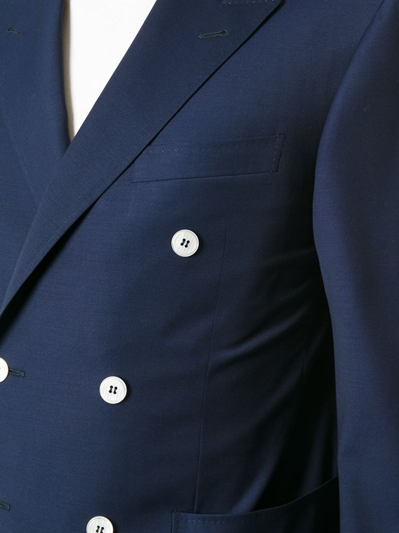 Lyst Canali Double Breasted Blazer in Blue for Men