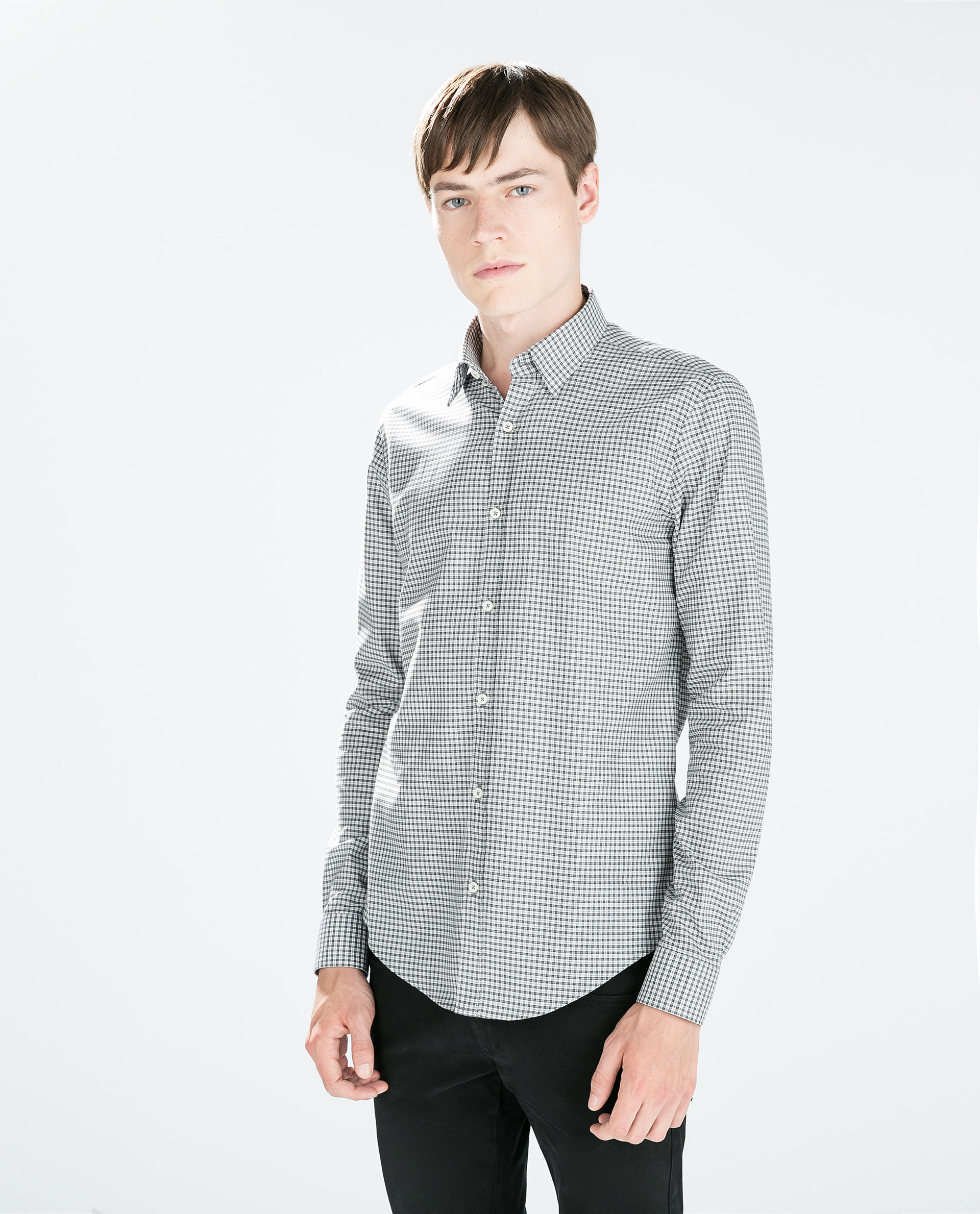Zara Checked Shirt in Gray for Men (Grey) | Lyst