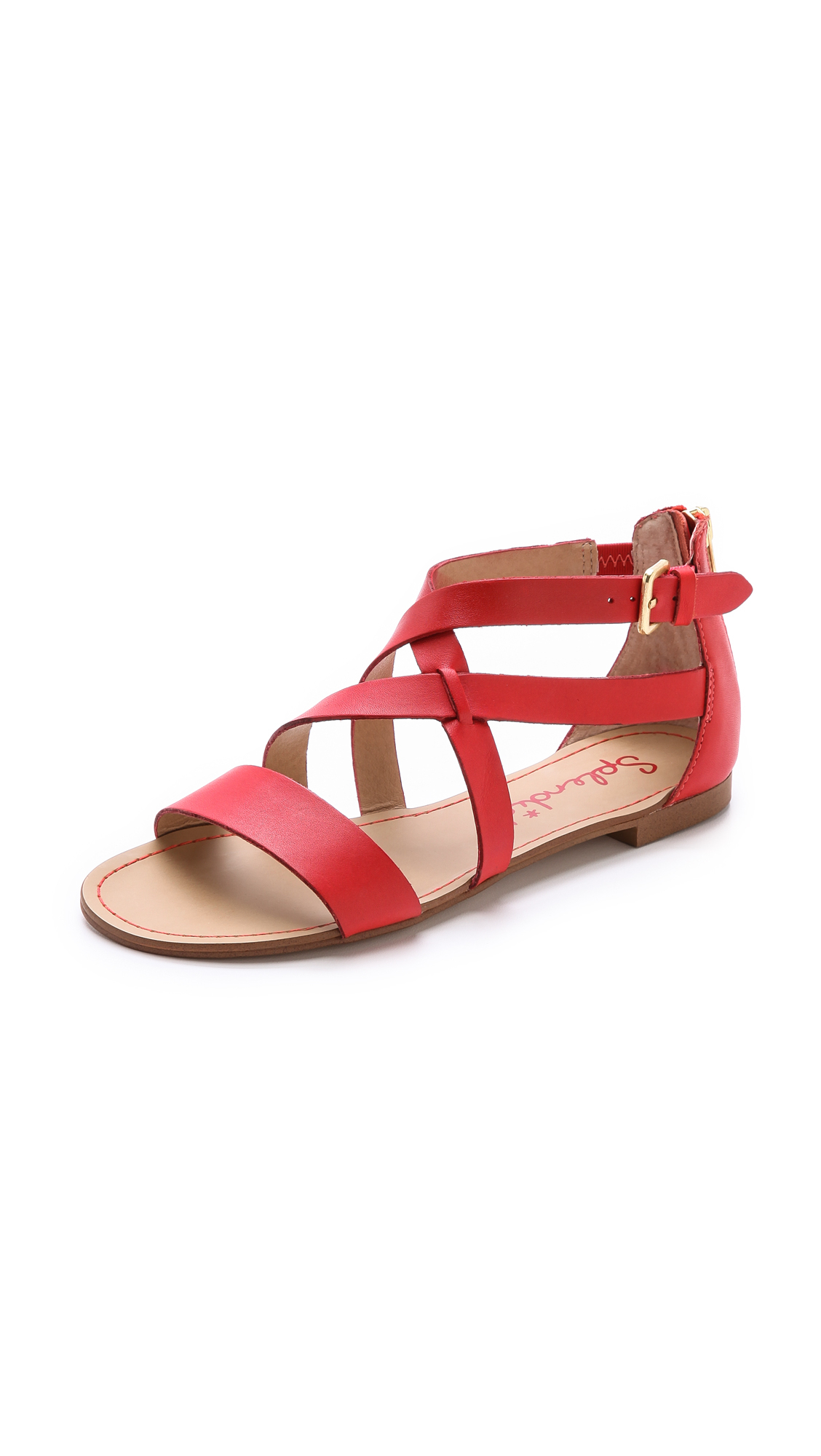 Splendid Cantina Flat Sandals in Red - Lyst