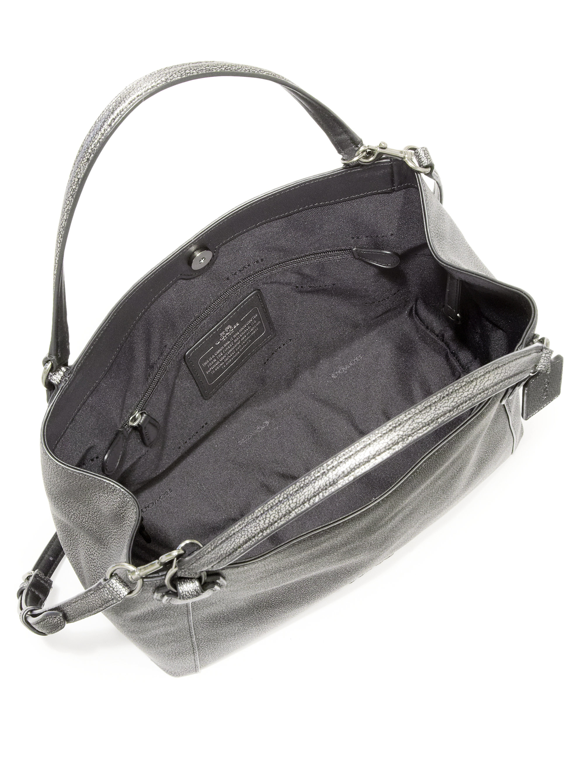 Coach Edie Metallic Pebbled Leather Shoulder Bag in Metallic Lyst