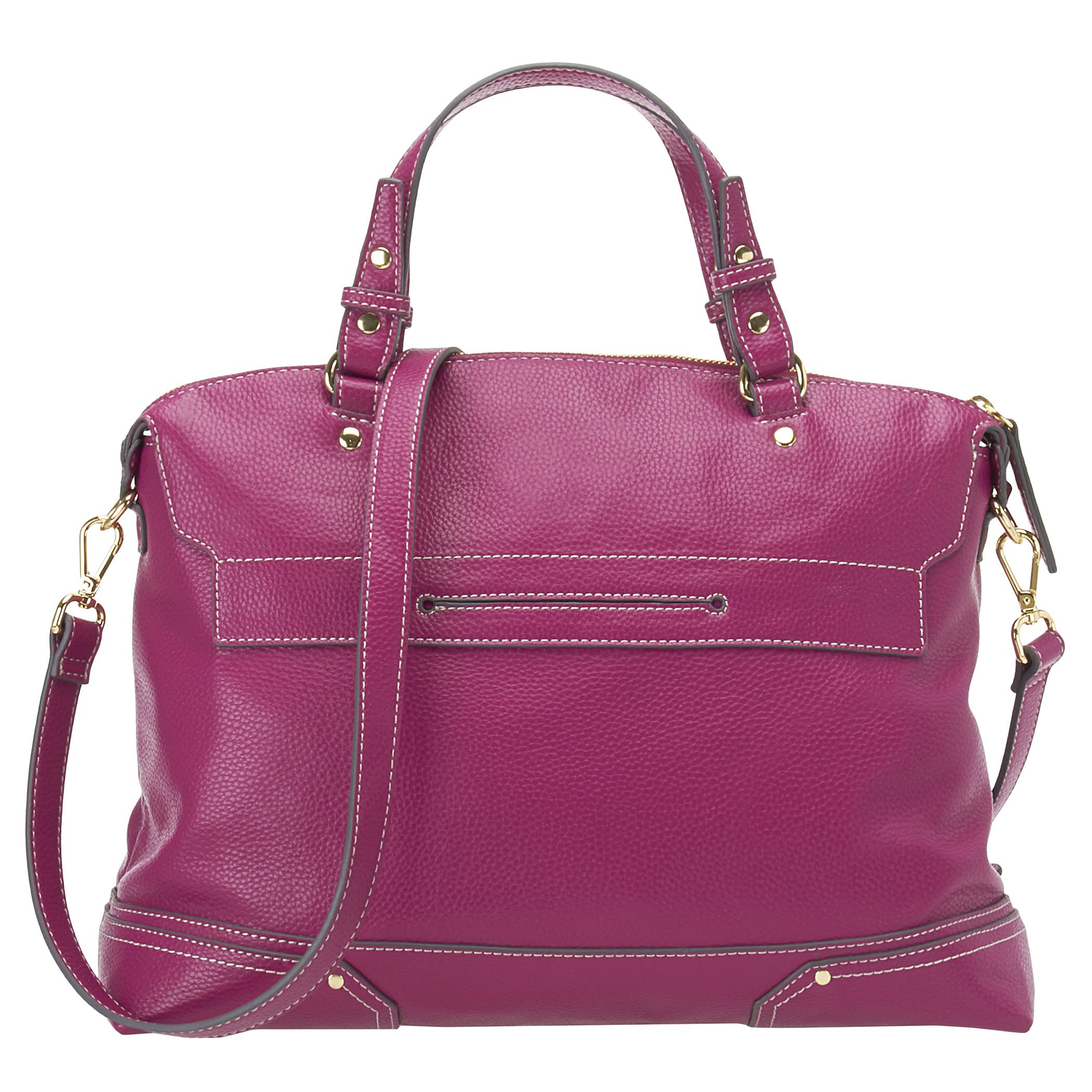 Nine west Hidden Zipper Satchel in Purple | Lyst