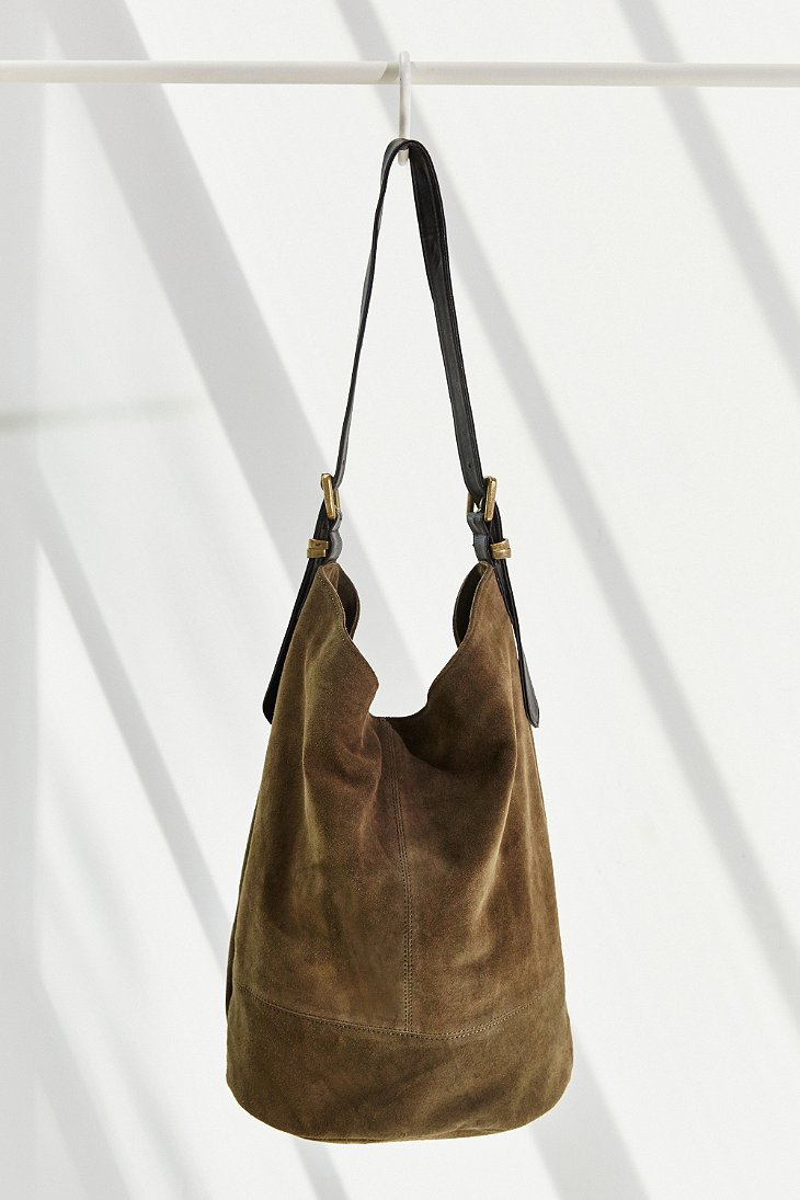 Lyst Bdg Dy Suede Tote Bag In Green Gallery