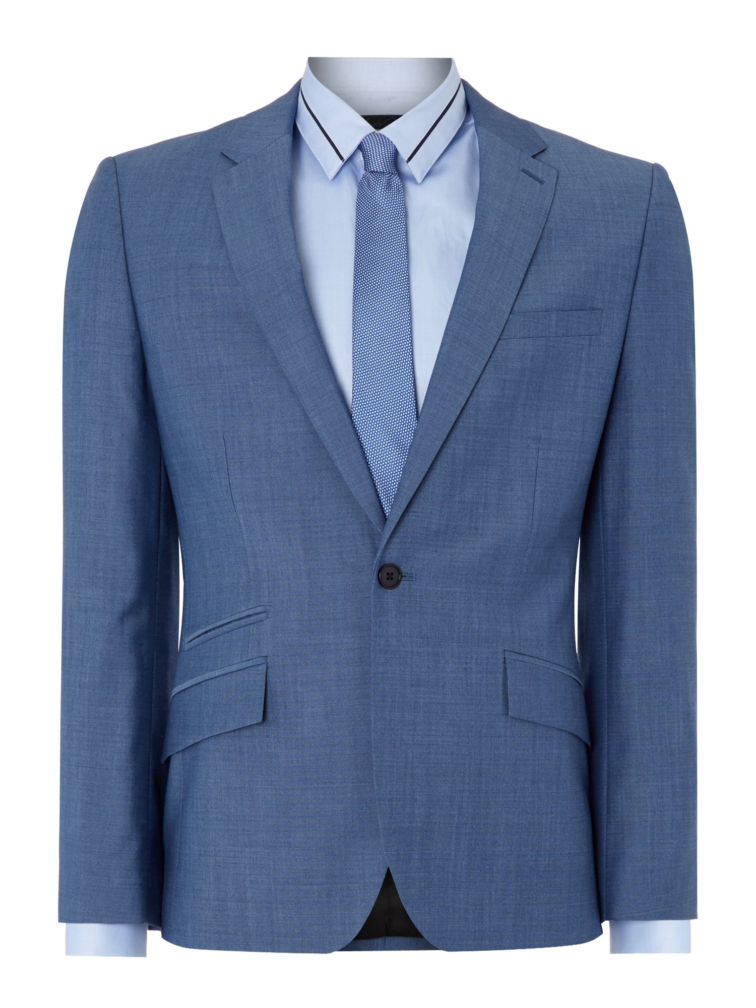 cole Bladon Slim Fit Jet Ticket Pocket Suit Jacket in Blue for