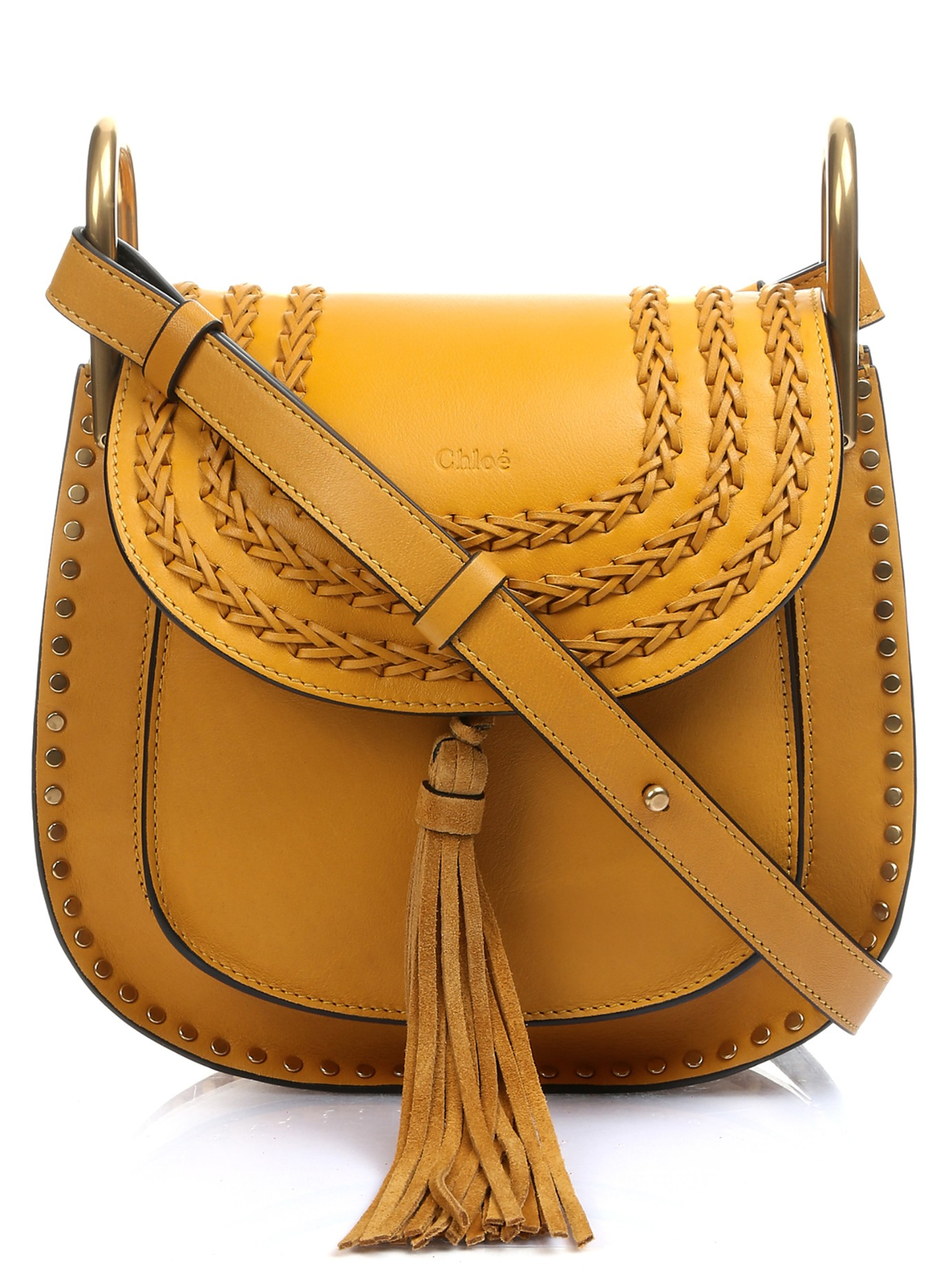 Lyst - Chloé Hudson Small Leather Cross-Body Bag in Yellow