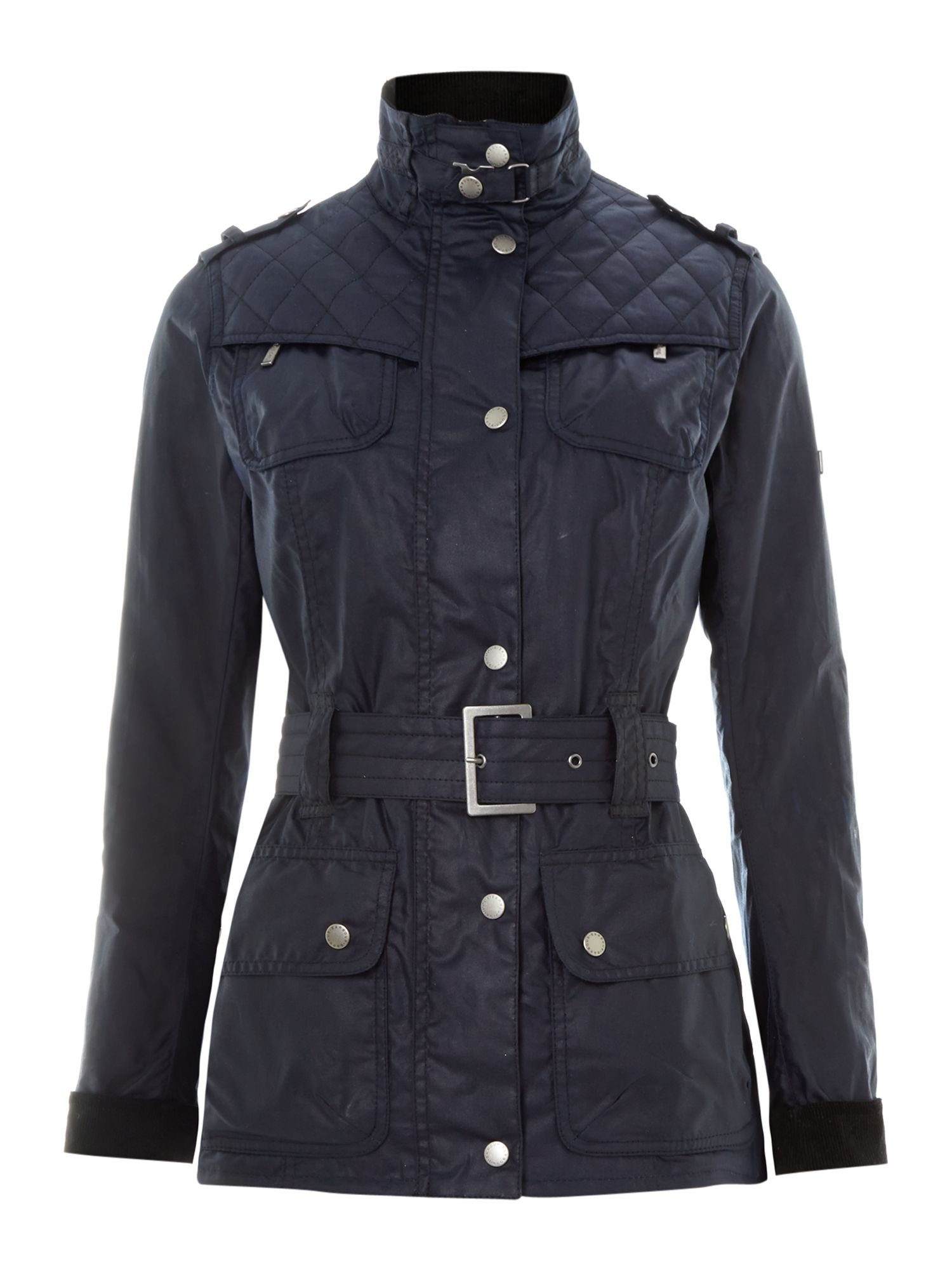 Barbour Ignition Belted Jacket in Blue | Lyst