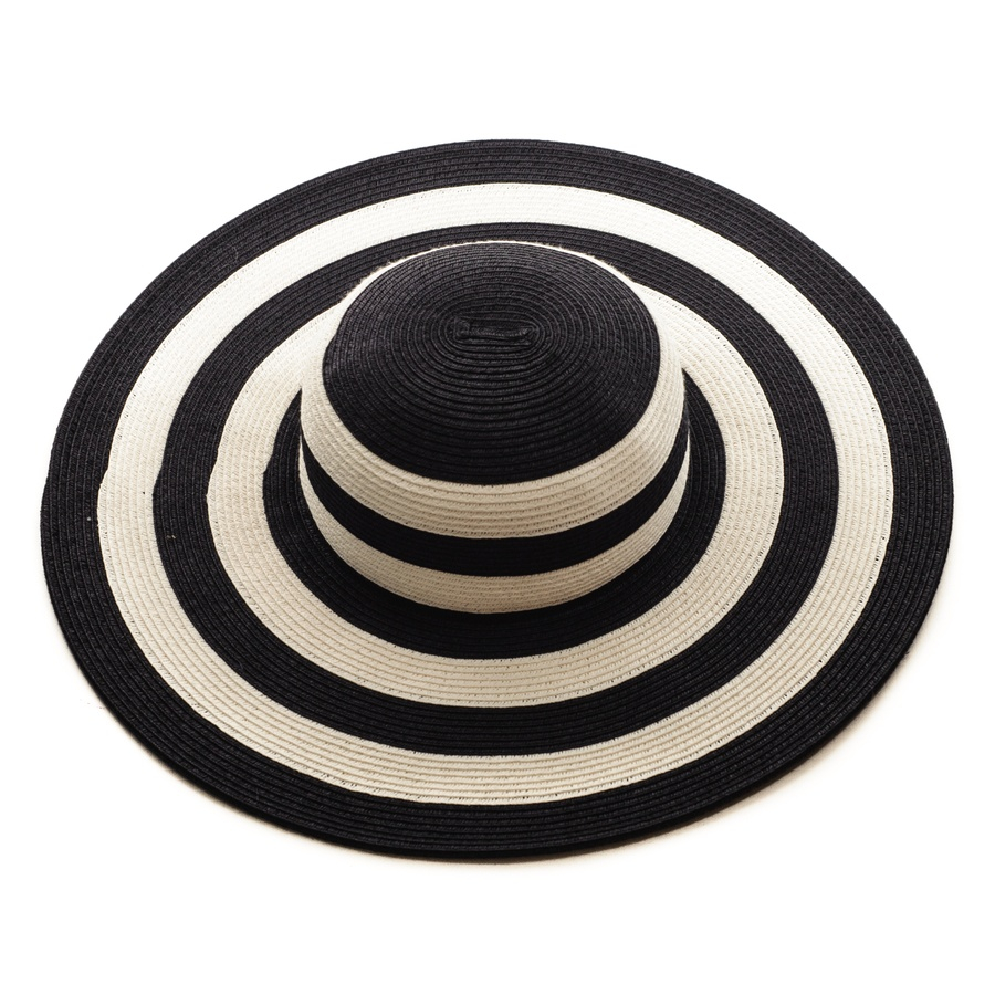 Black.co.uk Black And White Striped Wide Brimmed Sun Hat in Black Lyst