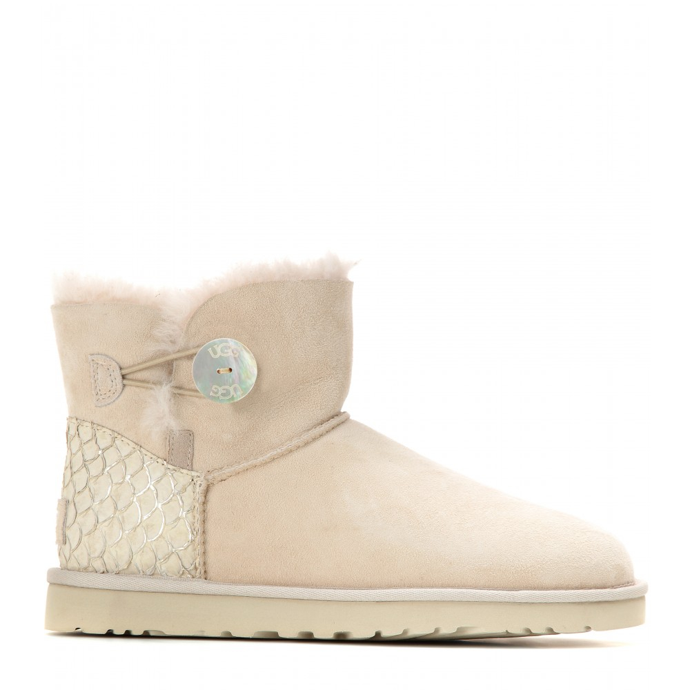 Lyst - UGG Mini Bailey Button Boots in Natural