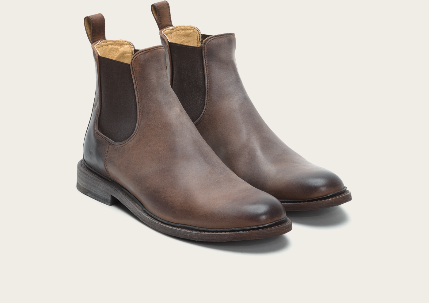 Frye James Leather Chelsea Boots in Brown for Men | Lyst