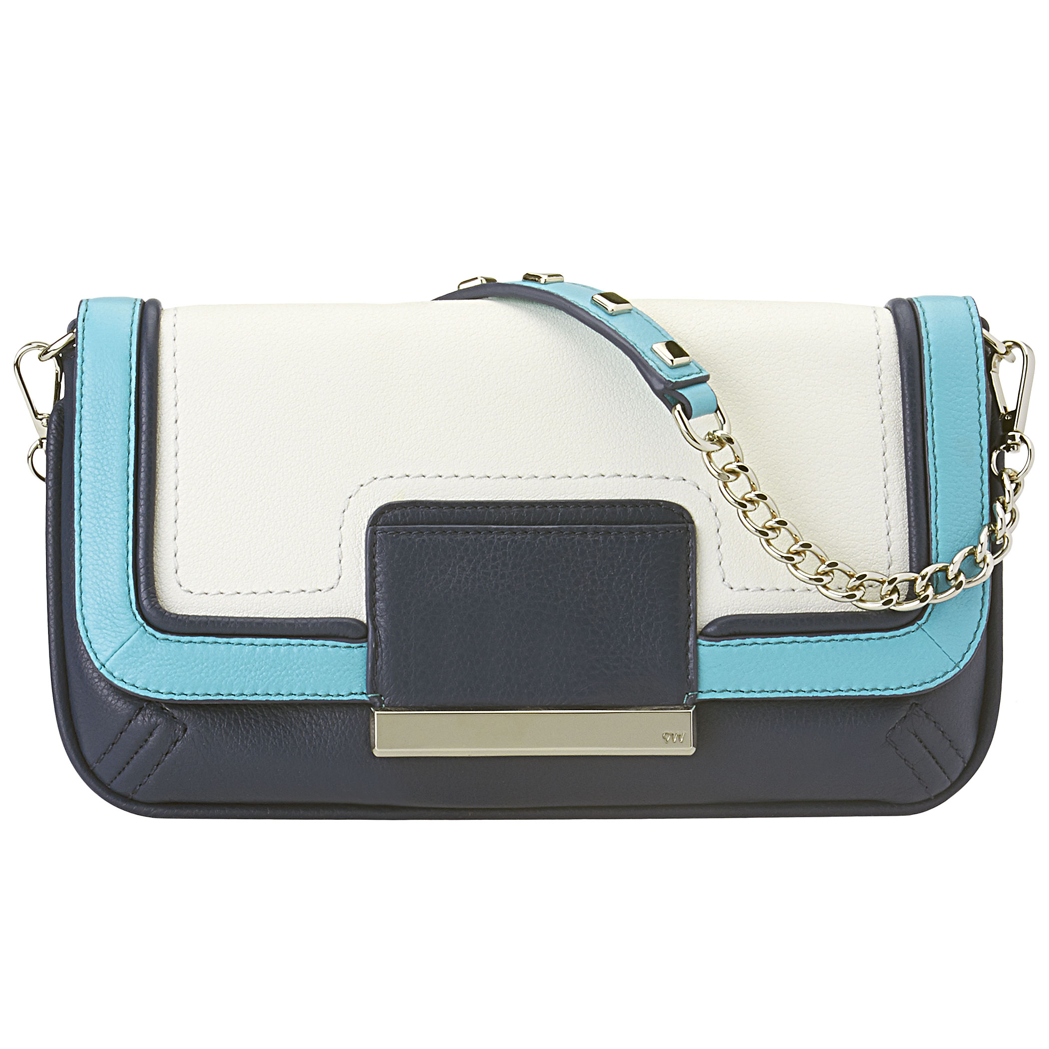 Lyst - Nine West Astor Colorblock Leather Clutch Bag in White