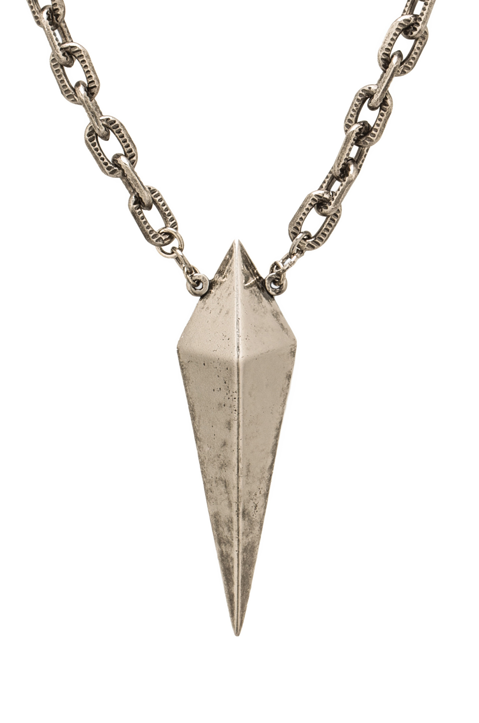 Lyst Luv Aj The Long Spike Charm Necklace in Metallic Silver in Metallic