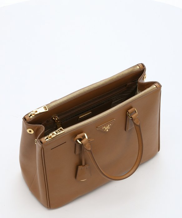 Prada Caramel Saffiano Leather Convertible Tote Bag in Brown ...  