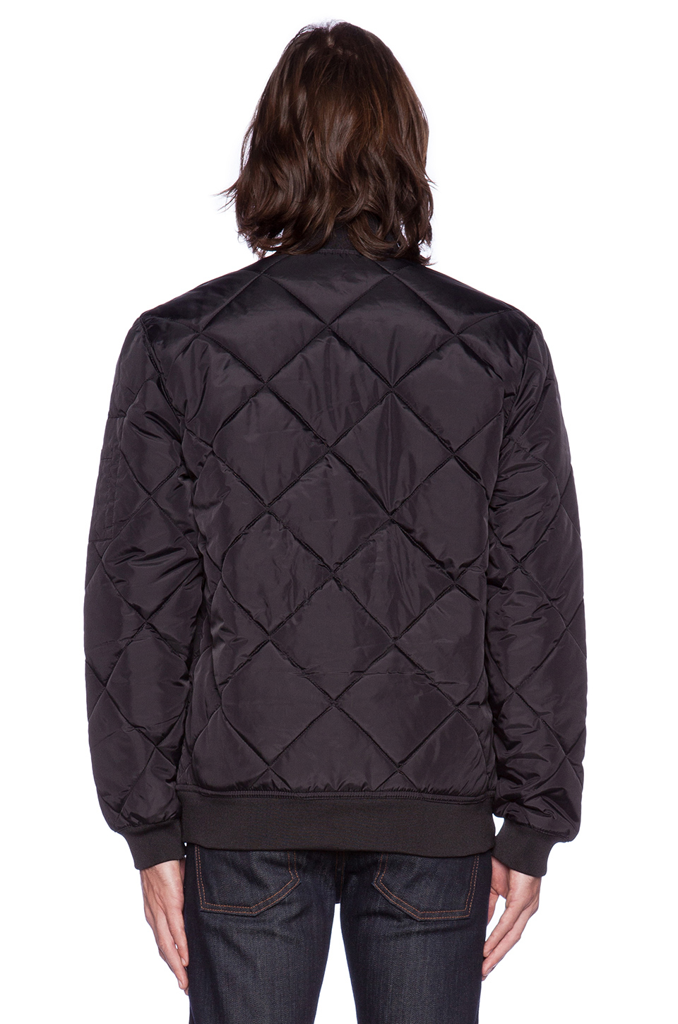 Lyst - Huf Baron Quilted Flight Jacket in Black for Men