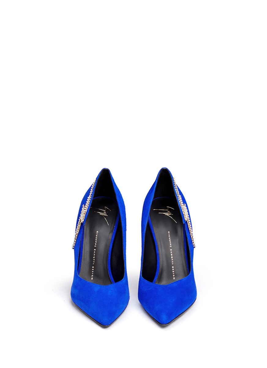 giuseppe blue heels