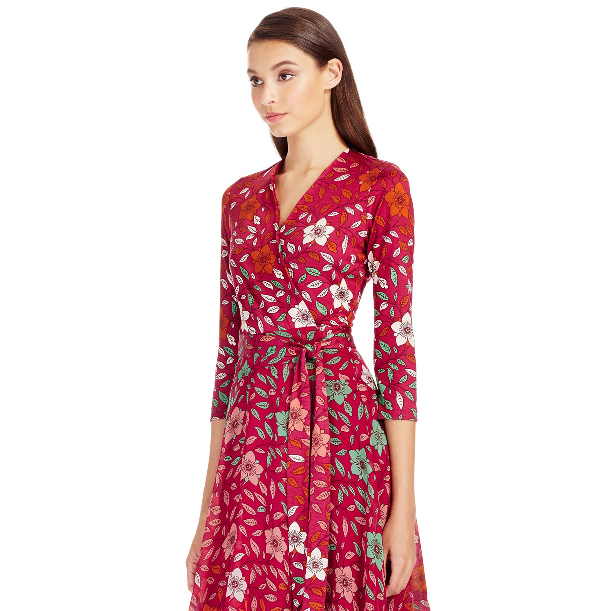 Lyst - Diane Von Furstenberg Irina Silk And Chiffon Combo Wrap Dress in ...