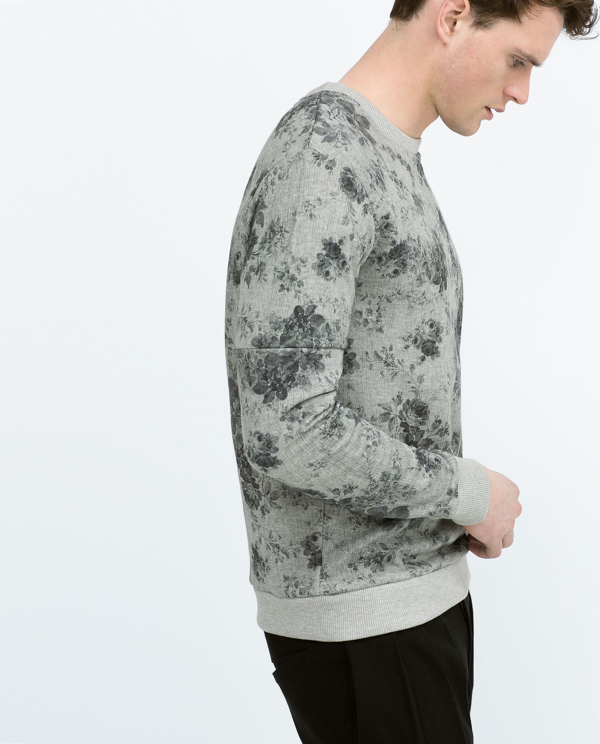 Zara Pink Floral Shirt Mens