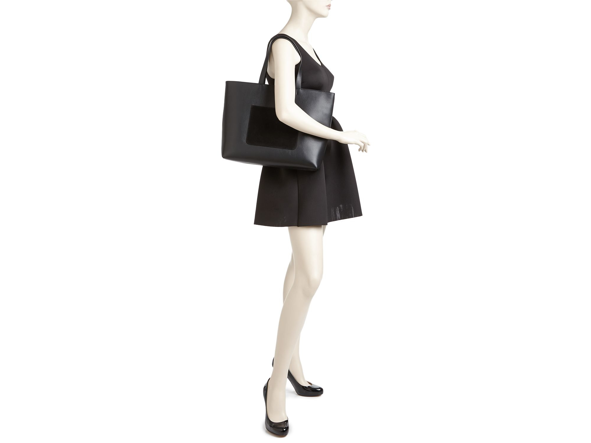 Olivia clergue Marceline Pocket Tote in Black | Lyst