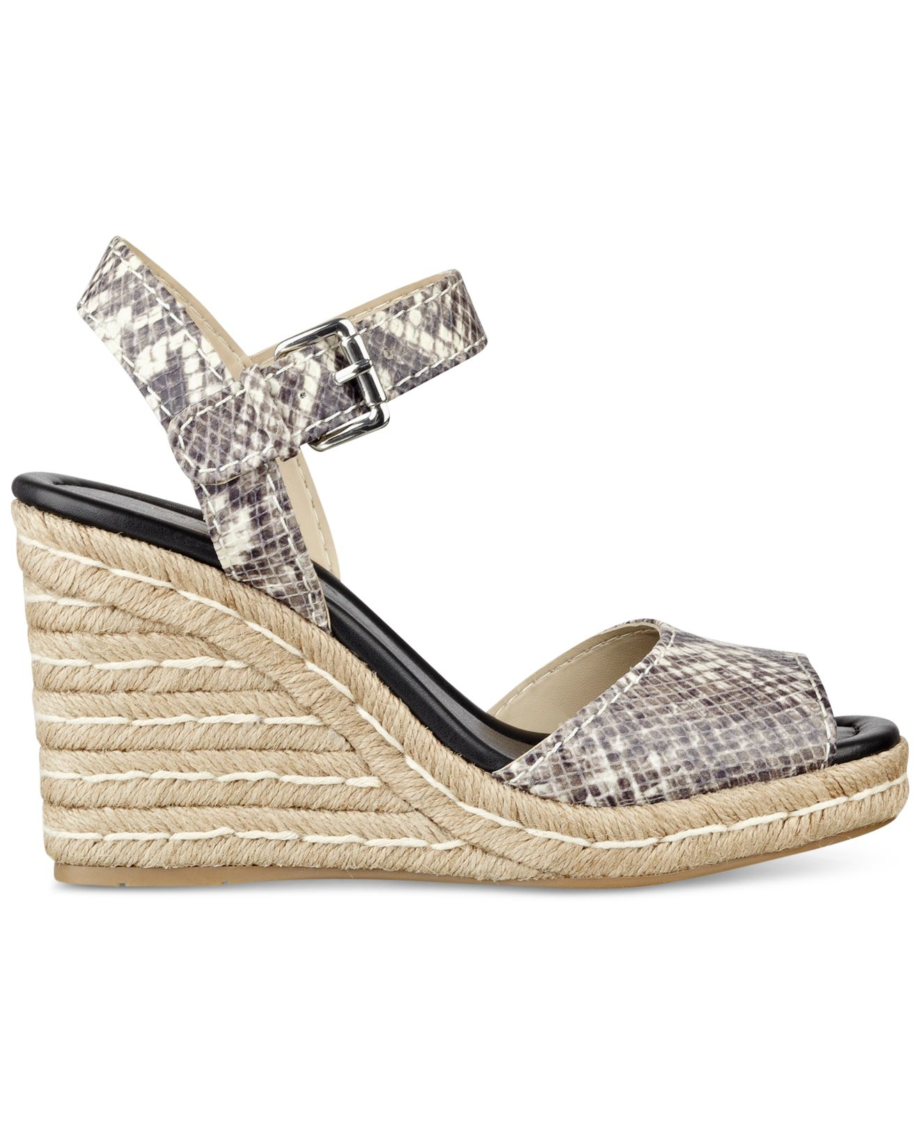 Lyst Marc fisher Maiseey Espadrille Wedge Sandals in Gray