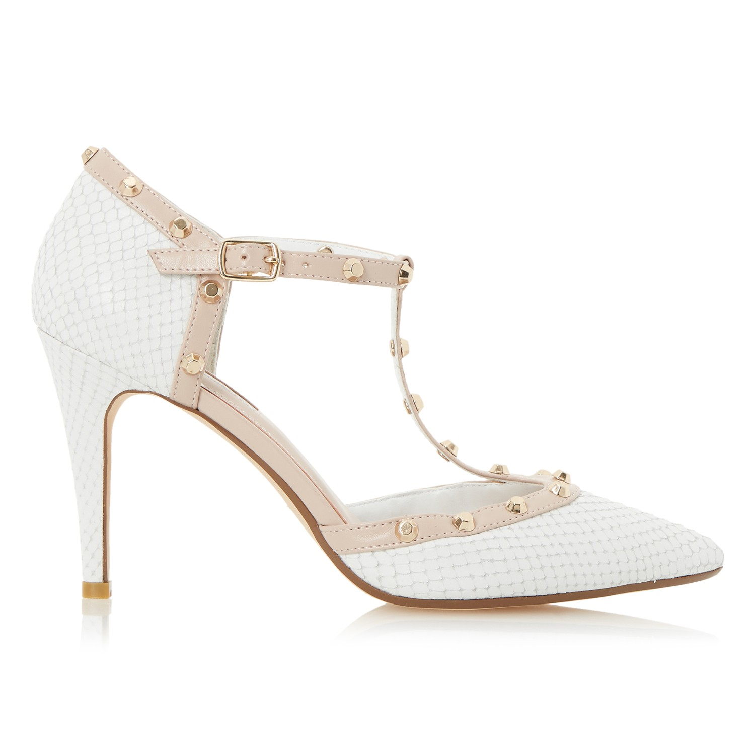 studded t bar flat shoes