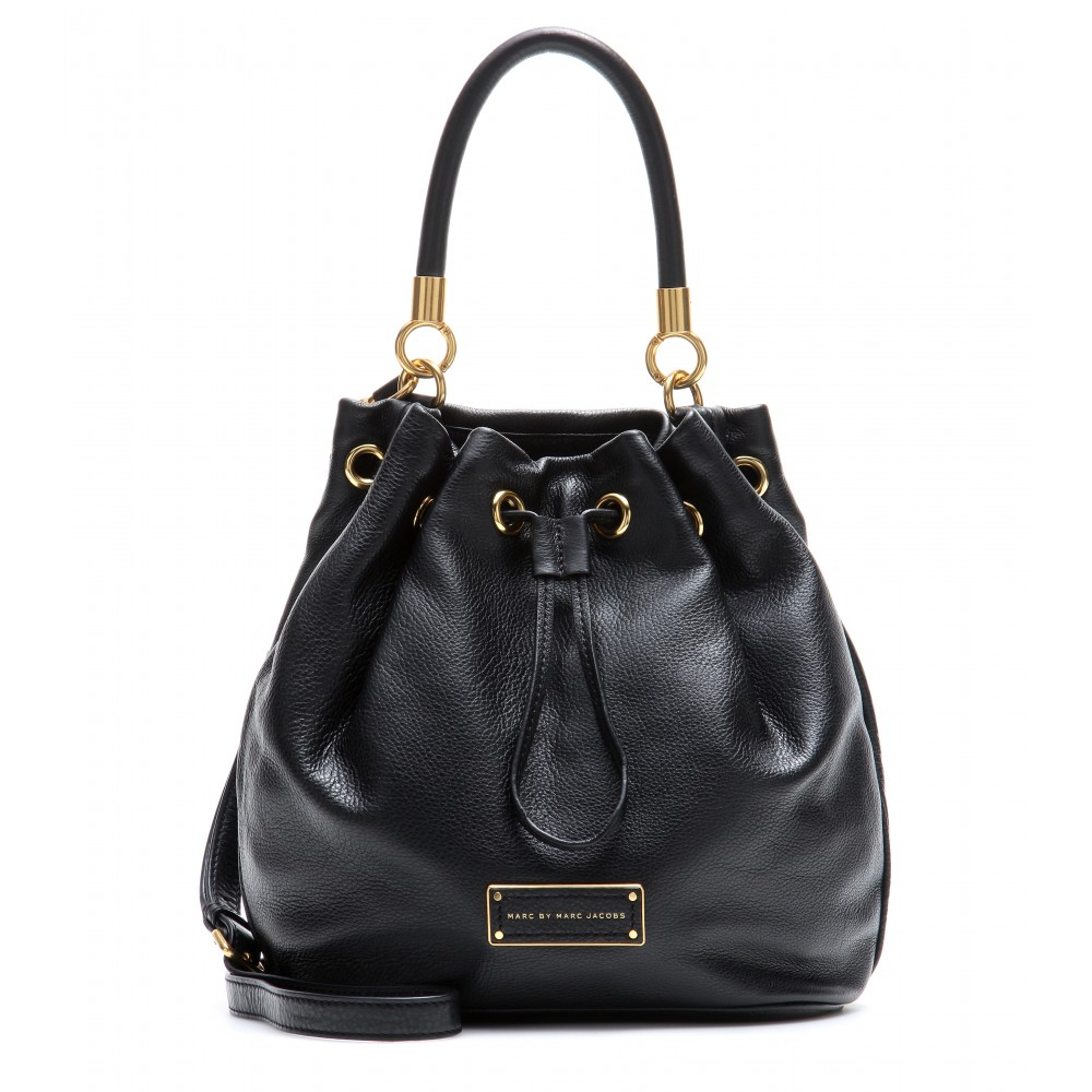 Lyst - Marc by marc jacobs Drawstring Leather Bucket Bag in Black