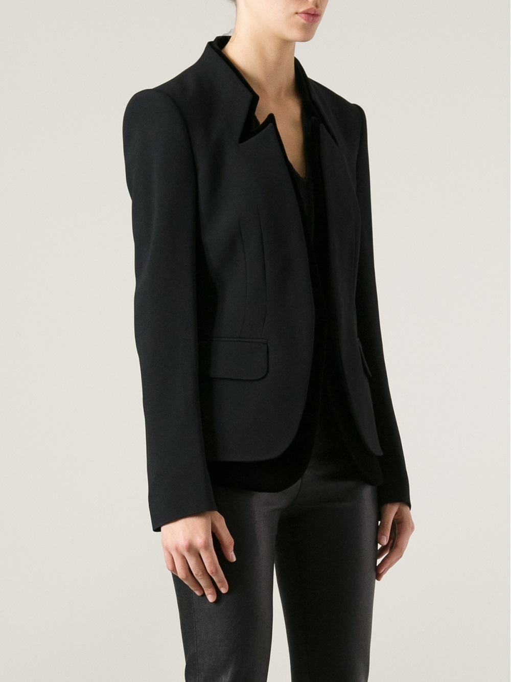 Lyst - Tom Ford Contrast Trim Blazer in Black