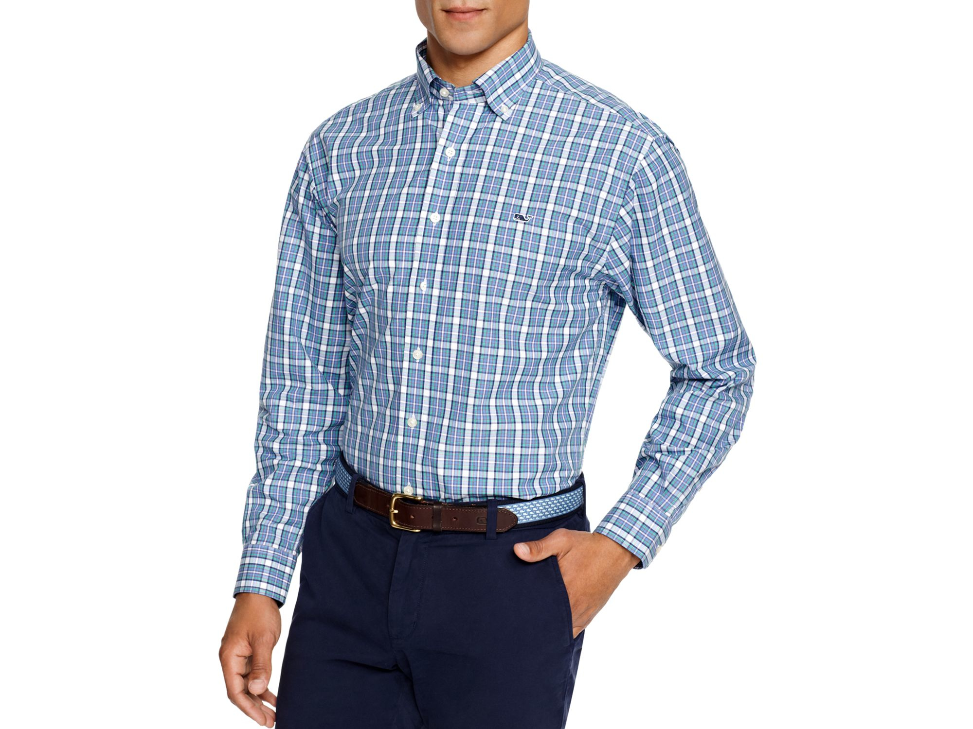 Vineyard vines Check Classic Fit Button Down Shirt - 100% Bloomingdale ...