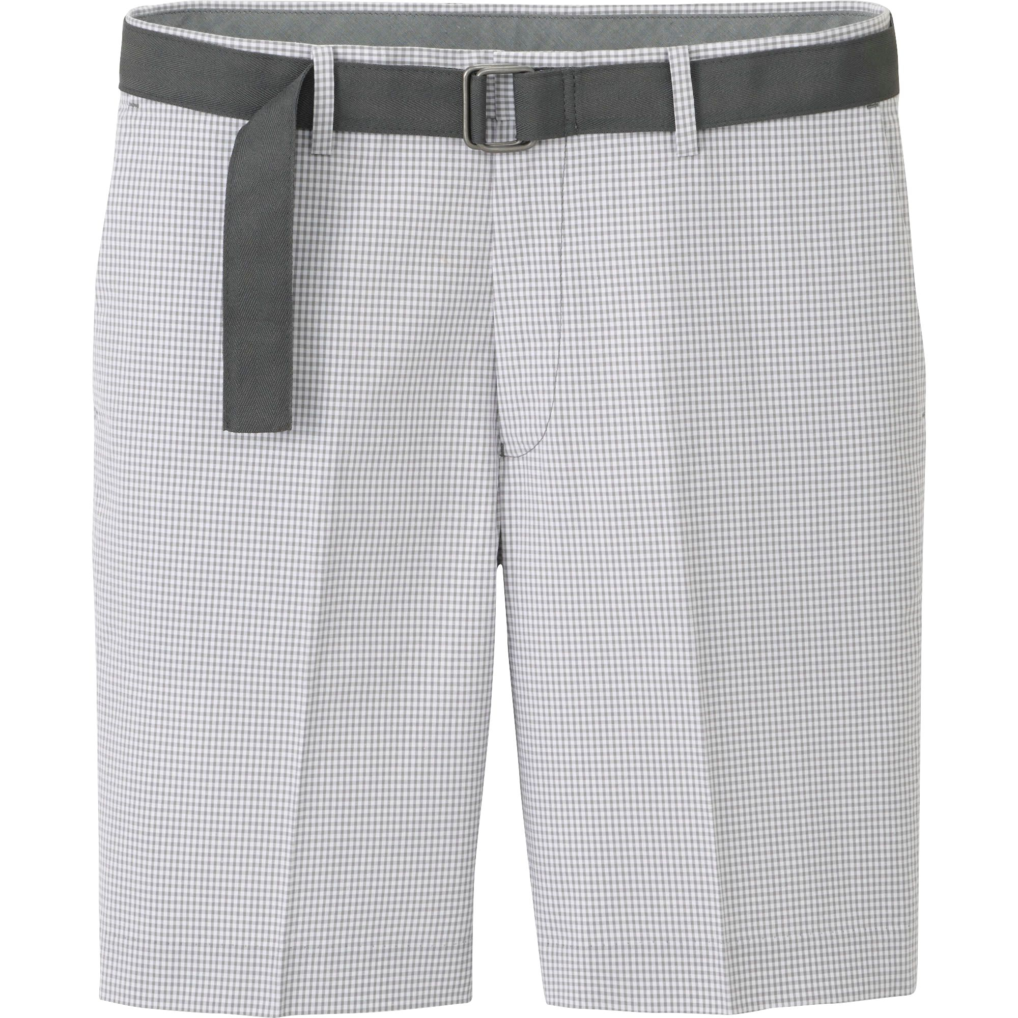 Uniqlo Men Belted Shorts Gingham in Gray for Men | Lyst